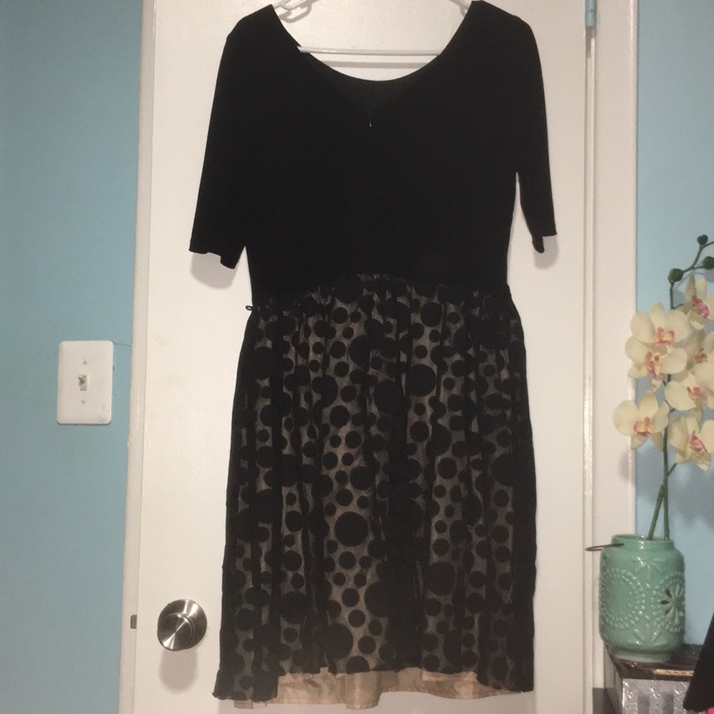 Eliza J Black Mesh Dress - Picture 3 of 6